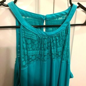Beautiful turquoise tank top- worn once!